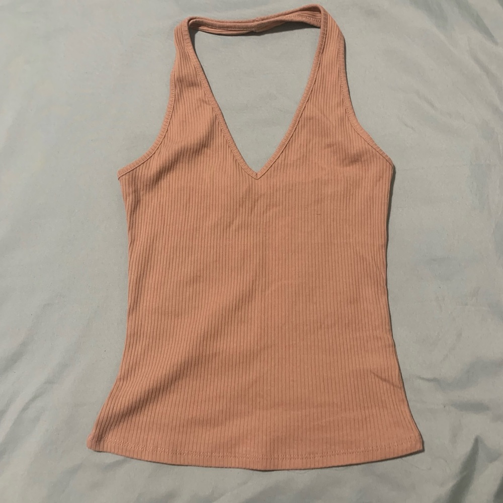 TIMING Nude Halter Top